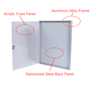 Tablero <span class=keywords><strong>de</strong></span> Seguridad <span class=keywords><strong>de</strong></span> Múltiples Tamaños para Montaje en Pared, Solo Marco, Listo para Cotizar - Product Image 3