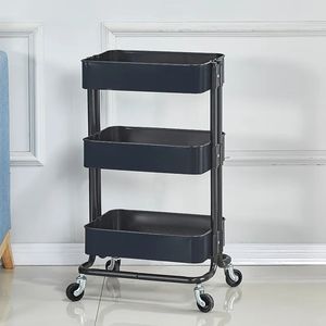 Carrito de Almacenamiento Móvil de Diseño Nuevo OEM 2026, Carrito de Almacenamiento de Metal y Plástico para Cocina - Product Image 4