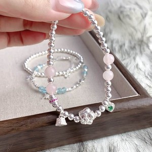 Pulsera de Jade Hetian de Plata Pura 999 con Engaste de Bisel en Forma de Campana, Joyería para Uso Diario de Mujer F-005 - Product Image 2