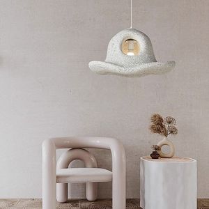 โคมไฟระย้าสไตล์วาบิซาบิแบบญี่ปุ่น สีครีม โมเดิร์น มินิมอล เหมาะสำหรับห้องรับประทานอาหาร ห้องนอน โชว์รูม สำหรับนักออกแบบ - Product Image 1