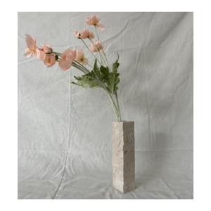 SHIHUI accessori per la decorazione della casa di lusso personalizzati vasi di fiori in marmo <span class=keywords><strong>Beige</strong></span> naturale <span class=keywords><strong>vaso</strong></span> di marmo antico - Product Image 1