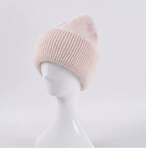 Venta al por mayor en stock: Nuevos gorros de punto de otoño-invierno para mujer, unisex, de felpa gruesa y cálida, gorros de angora de conejo. - Product Image 3
