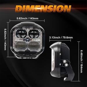 OVOVS - Luz LED Todoterreno de 6 Pulgadas y 65 W con Doble Luz Estroboscópica Lateral para Camioneta, ATV, SUV, UTV, Barco - Product Image 3