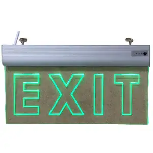 LED güvenlik çıkış otomatik şarj edilebilir oyma akrilik çıkış işaretleri acil durum ışığı