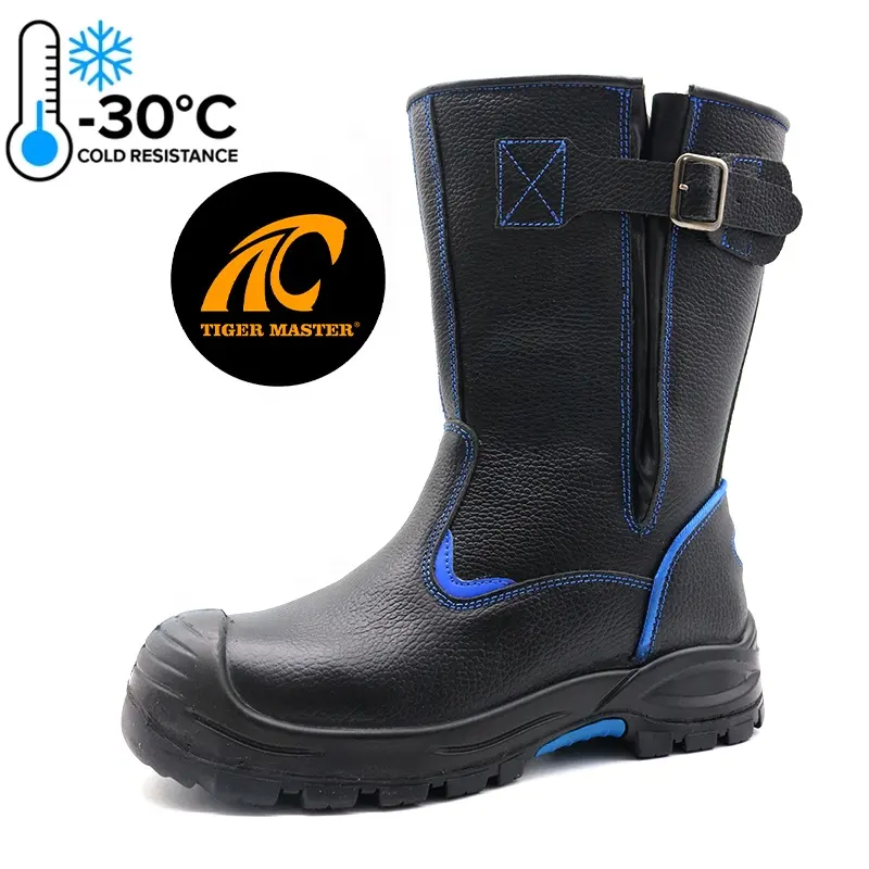 शीत प्रतिरोध विरोधी पर्ची एचआरओ रबर एकमात्र स्टील पैर की अंगुली पंचर को रोकती है, कोई फीता नहीं वेल्डिंग के लिए 12 इंच सुरक्षा जूते जूते