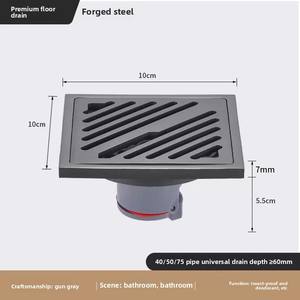 YOTO Modern Stainless Steel Floor <span class=keywords><strong>Drain</strong></span> Anti-Insect Anti-Clogging Filtro para Banheiro Chuveiro para Desodorização - Product Image 2