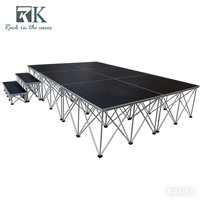 Plateforme de scène pliable en aluminium RK avec surface antidérapante pour utilisation en extérieur
