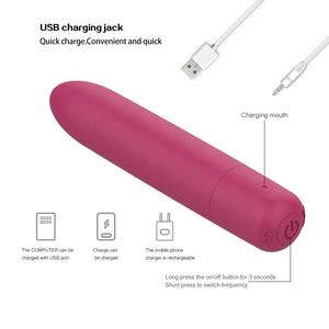 USB wiederauf ladbare Mini Bullet Dildo Vibrator Klitoris Vibrator Stimulator Mastur bator Vibrierende Muschi Massage gerät Sexspielzeug für Frauen - Product Image 5