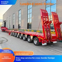 Semi-remorque à plateau bas pour le transport de machines d'ingénierie et d'excavatrices en Chine