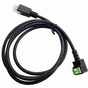 3.81间距注塑成型绿色端子线2p插入式公母配合电源线纯铜导体300V额定 - Product Image 3