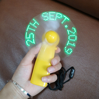 Ventilateur LED portable mini programmable USB avec affichage de messages personnalisés, logo sur mesure, pour mariage, concert, fête, ventilateur publicitaire lumineux à main