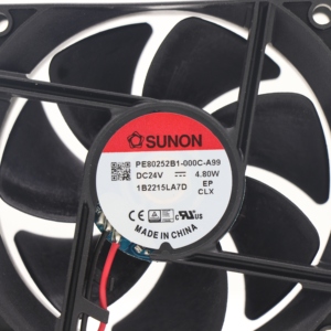 Sunon 8025 24VDC ไฟฟ้าลูกปืน PE80252B1-000C-A99ขนาด80x80x25มม. 60 CFM 2สายพัดลมระบายความร้อน DC แนวแกนขนาดกะทัดรัด - Product Image 5