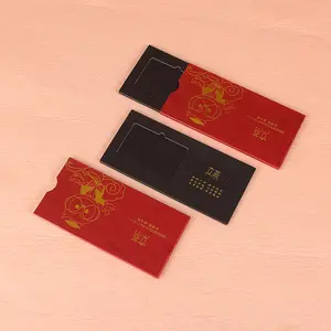 Cajón deslizante de papel personalizado de lujo Tarjeta VIP Caja rígida Tarjeta de regalo de crédito Caja de sobre de embalaje