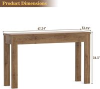 Table console en bois massif, table d'appoint minimaliste pour canapé long, meuble moderne pour entrée, couloir, salon