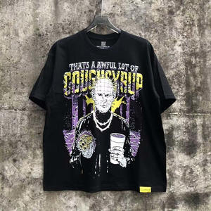 Camiseta de Algodón 100% con Estampado de Grafiti de Moda Urbana, Camiseta de Manga Corta para Hombre, OFERTA - Product Image 1
