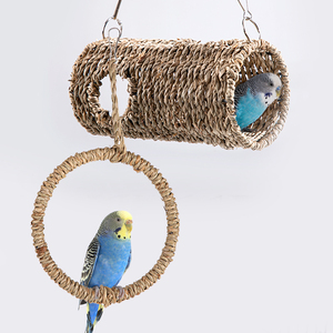 Ensemble de jouets pour perroquets : bâtonnets à mâcher en bois naturel et balançoire en bois de poivre, jouets anti-ennui pour cage à oiseaux, jouets en bois pour oiseaux - Product Image 2