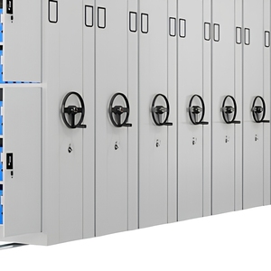 Armadio <span class=keywords><strong>Archivio</strong></span> Intelligente Compatto e Densamente Componibile in Acciaio con Manovella Elettrica per Ufficio - Product Image 5