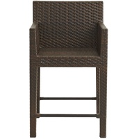 Classique Rétro En Aluminium Tissé Rotin Accoudoir Chaise De Bar Haute En Plein Air Bistro Restaurant & Hôtel Meubles Ensembles De Jardin Bar En Plein Air