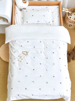 Ensemble de literie 3 pièces Vintage Cartoon Cotton Baby Children Berceau Bed Duvet Cover Sheet Pillowcase Without Filler