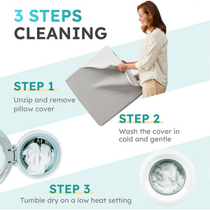 Coussin triangulaire ergonomique en mousse à mémoire de forme Du Babo pour le sommeil, le soulagement du reflux et les soins postopératoires - Product Image 2