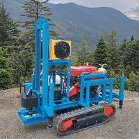 Mini machine mobile de forage de puits d'eau pour l'irrigation des terres agricoles 100m 200m perceuse rotative artésienne boîte de vitesses pompe moteur noyau engrenage