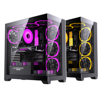 Boîtier PC Gaming Mid Tower Lovingcool Cube ATX en Alliage d'Aluminium et Plastique avec Double Panneau en Verre Trempé et Ventilateur RGB – En Stock