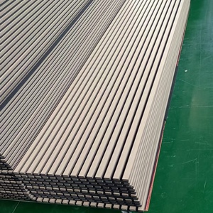 Pannello di legno di legno di quercia a doghe, pannelli acustici a doghe in legno insonorizzato - Product Image 5