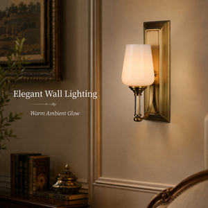 Vintage Brass <b>Wall</b> Sconce Cream Glass Shade E26 LED Dimmable Indoor <b>Wall</b> Lamp Hotel Bedroom OEM ODM <b>Lighting</b> Factory - Product Image 2