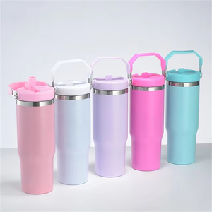แก้วกาแฟสแตนเลสสองชั้นพร้อมหูจับที่สะดวกสบาย ขนาด 30 ออนซ์ แก้วสูญญากาศสำหรับเดินทาง - Product Image 3