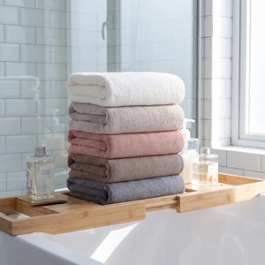 Organic Eco-Friendly Hypoallergenic Solid Color <b>Bath</b> <b>Towel</b> <b>Set</b> for Adults-Soft Durable Skin-Friendly Quick-Dry 100% Polyester - Product Image 5