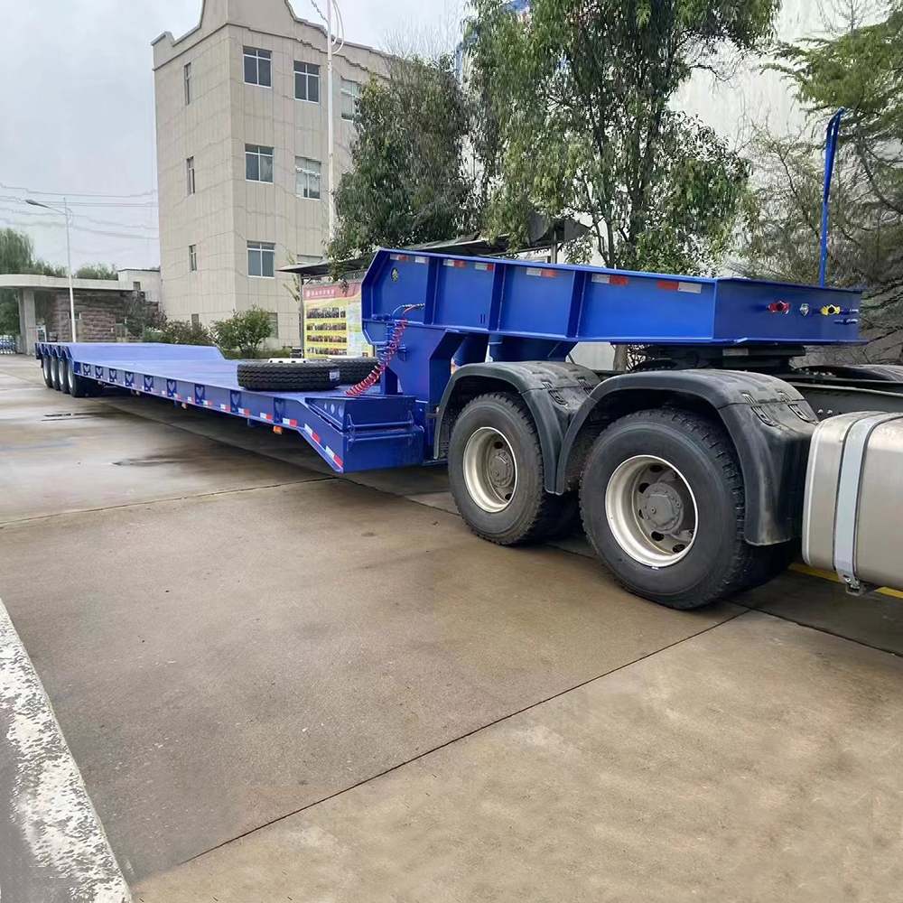 Гидравлические прицепы Rgn Lowboy, 55-тонный Выдвижной Грузовик с низкой платформой