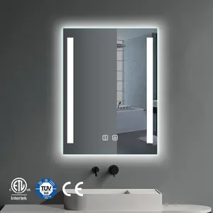 Jitai Custom Dubbele Lamp Strip Washroom Intelligente Touch Sensor Smart Led Verlichte Verlichte Bad Badkamer Spiegel Rechthoek
