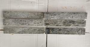 Strips Silver and Grey Glass Mixed Metal Mosaic <b>Tile</b> Glass for <b>Backsplash</b> Bulk Product Handmade Gray Colour - Product Image 6