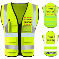 Chalecos de Seguridad Industriales de Alta Visibilidad, Chaqueta Reflectante para Trabajo, Chalecos de Construcción Amarillos con Logotipo