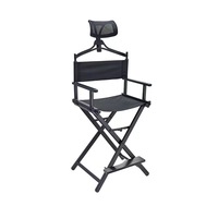 Dossier de chaise de maquillage en alliage d'aluminium et boîte de maquillage Chaise pliante assortie Chaise portable de loisirs