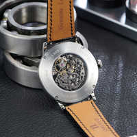 Montre automatique de luxe Miyota à rotor avant squeletté, en acier inoxydable 316L, avec jante unique, montres mécaniques pour hommes SM1020