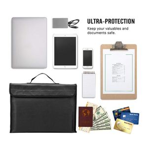 CUSTOM New Arrival Water-Resistant and Fireproof Filing Product Fiberglass Document Bag Secure for Documents - Product Image 5