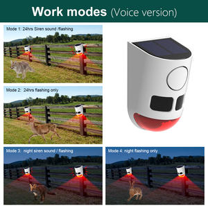 Lámpara Solar <span class=keywords><strong>de</strong></span> Jardín con Sensor <span class=keywords><strong>de</strong></span> Movimiento y Alarma - Luz Intermitente <span class=keywords><strong>de</strong></span> Seguridad para el Hogar y Generador <span class=keywords><strong>de</strong></span> Sonido para Detener el Ladrido <span class=keywords><strong>de</strong></span> Mascotas - Product Image 2