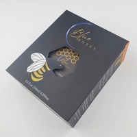 Boîte Cadeau de Luxe Noire en Carton Rigide Façonné pour Bouteilles et Pots de Miel VIP - Emballage de Pot de Miel
