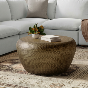 Metal Edge Trending Handmade Hammered Metal Coffee Table <b>Industrial</b> <b>Style</b> Antique Finish Living Room Furniture - Product Image 1