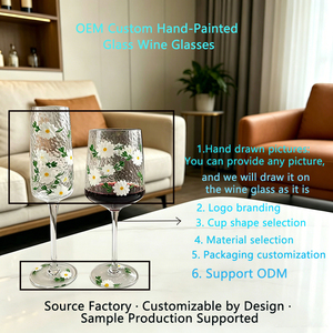 Copas de Vino de Vidrio Hechas a Mano, Clásicas, Reutilizables, Personalizadas al por Mayor, para Cócteles y Regalos de Boda - Product Image 6