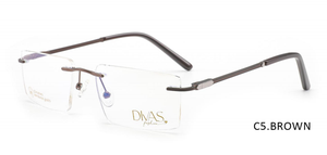 Monture <span class=keywords><strong>de</strong></span> lunettes carrée sans monture <span class=keywords><strong>de</strong></span> haute qualité, ultra-légère, <span class=keywords><strong>grande</strong></span> monture, lunettes métalliques pour hommes d'affaires, adaptées au travail - Product Image 5