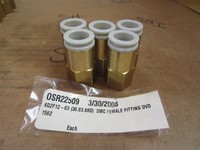 Fitting Adaptor Betina Kq2f12-03 12mm Pushlok Tube 3/8" Npt Banyak 5 Buah Baru, Asli, Tersedia, dengan Garansi Satu Tahun