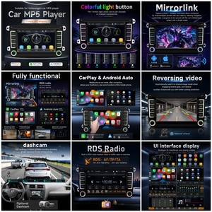 Autoradio 2 Din Linux sans fil CarPlay Android Auto 7 pouces pour Skoda Octavia Fabia Superb Yeti <span class=keywords><strong>Seat</strong></span> <span class=keywords><strong>Leon</strong></span> Altea OEM - Product Image 2