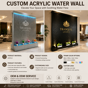 High Quality Acrylic Water Wall Waterfall With Colorful LED Lights Movable for Indoor Wall <b>Decoration</b> - Product Image 6