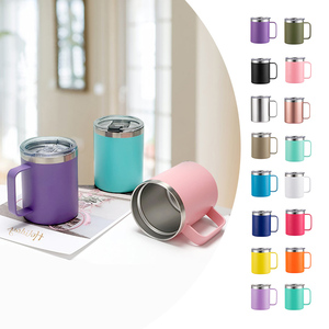 Taza Aislada con Asa Estilo Europeo Americano, Taza de Café de Acero Inoxidable 304 de Varios Tamaños, Vaso Portátil para <span class=keywords><strong>Cerveza</strong></span> y Bebidas Diarias - Product Image 3