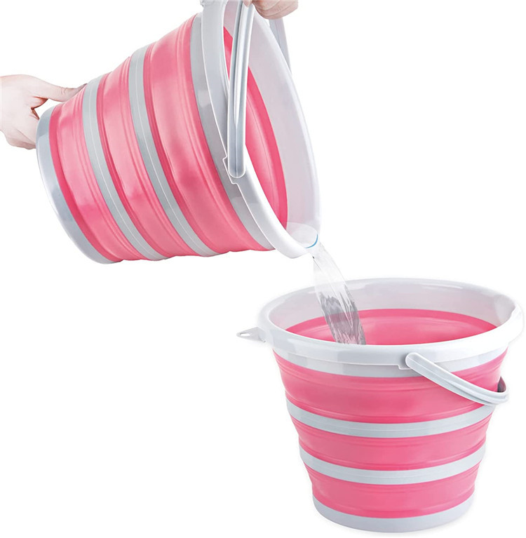 Seau Pliable 5L Vert - Portable Pour Camping, Pêche, Cuisine | Léger Et Sans BPA