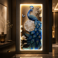 Impression murale verticale de poissons Koi colorés – Tableau animalier pour restaurant, salon, hôtel, intérieurs naturels