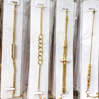 Bracelet en acier inoxydable pour femme, mélange d'or, d'argent et d'or rose, prix de gros abordable