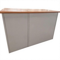 Meubles de bureau pas chers, bureau avec tiroirs en métal, structure démontable, table de bureau en fer avec plateau en bois